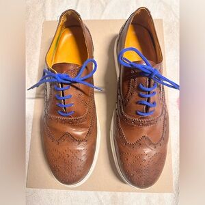 Undandy Men’s Brown Leather Brogue Sneakers | EU 42 | Dress Sneaker